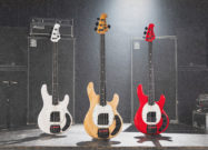 A photo of the new Tim Commerford Artist Series StingRay Bass from Ernie Ball Music Man.