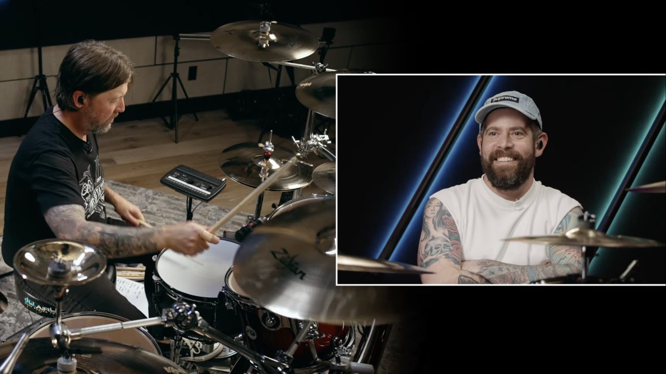 A Day To Remember drummer Alex Shelnutt watches Creed drummer Scott Phillips perform an A Day To Remember song for the first time on Drumeo’s YouTube channel.