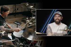 A Day To Remember drummer Alex Shelnutt watches Creed drummer Scott Phillips perform an A Day To Remember song for the first time on Drumeo’s YouTube channel.
