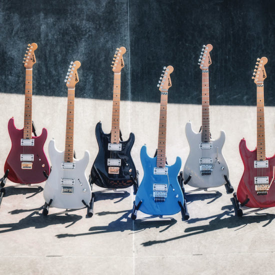 A group shot of the Charvel American Neo-Classic San Dimas series