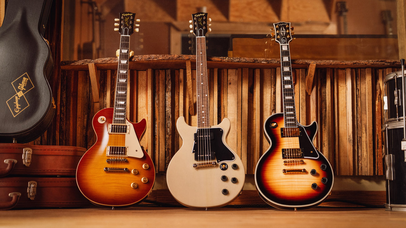 A photo of the Epiphone Inspired by Gibson Custom line