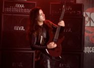 A photo of the LTD M-400HT, demoed by Luis Kalil