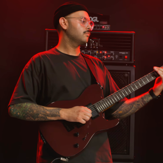 A photo of Rodney Dudum demoing the LTD TH-400
