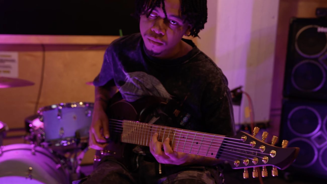 A photo of Dante Swan demoing the new Positive Grid Reactor