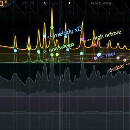 A photo of the Fabfilter Pro-q3 controlling pink noise for a song.