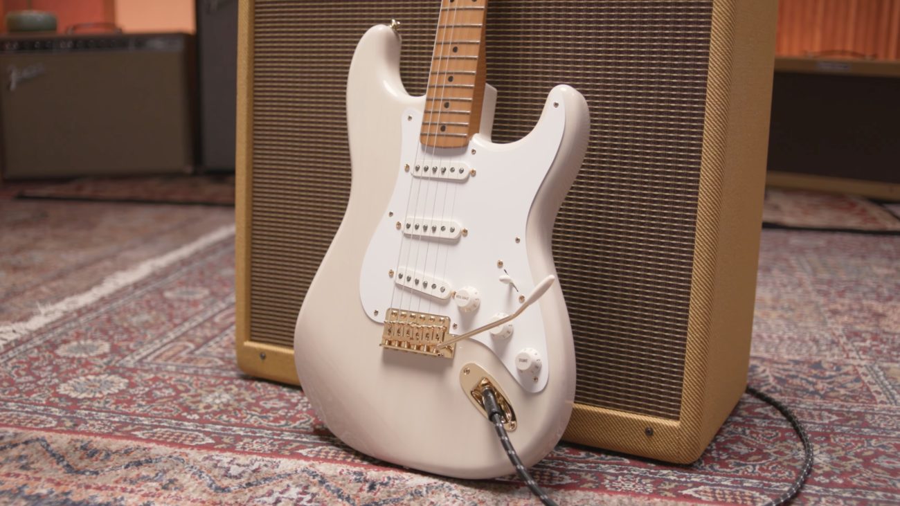 A photo of the Fender Stratocaster