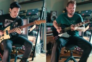A photo of Lost In Kyiv guitarists Dimitri Denat and Maxime Ingrand
