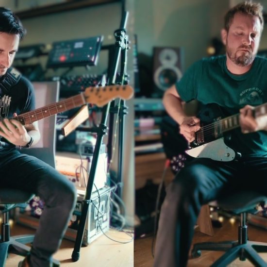 A photo of Lost In Kyiv guitarists Dimitri Denat and Maxime Ingrand
