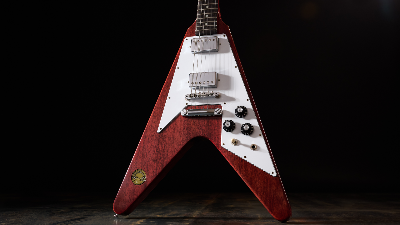 A photo of the Gibson 1971 Flying V Medallion Reissue
