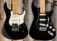A photo of the Yamaha Pacifica and Fender Stratocaster side-by-side, illustrating the Fender lawsuit