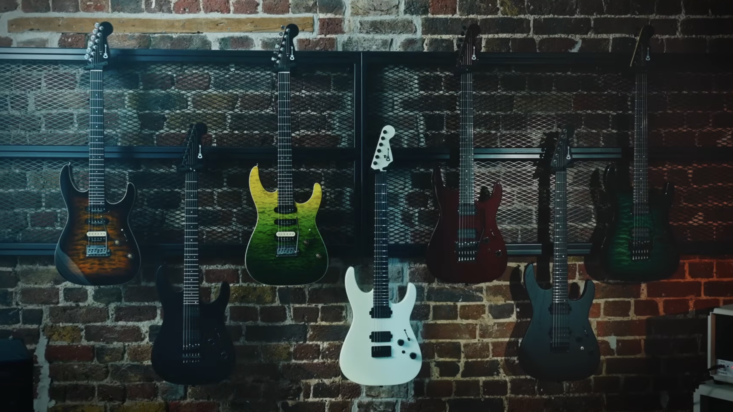 A group photo of the new Charvel Pro-Mod DK24 models