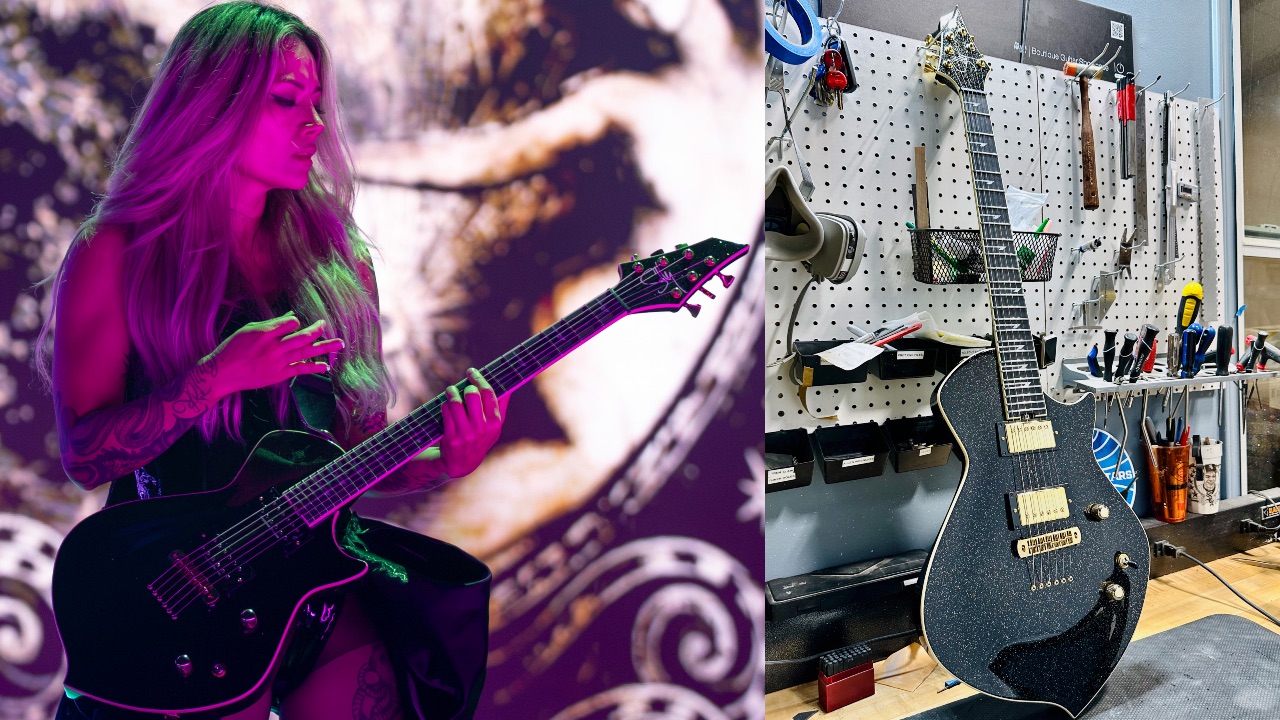 A photo of the Sully Guitars '71 Trella 24 played by Kiki Wong